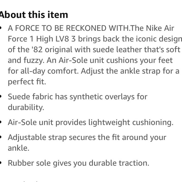 Nike Air Force 1 High LV8 (GS) 6Y - Picture 2 of 8